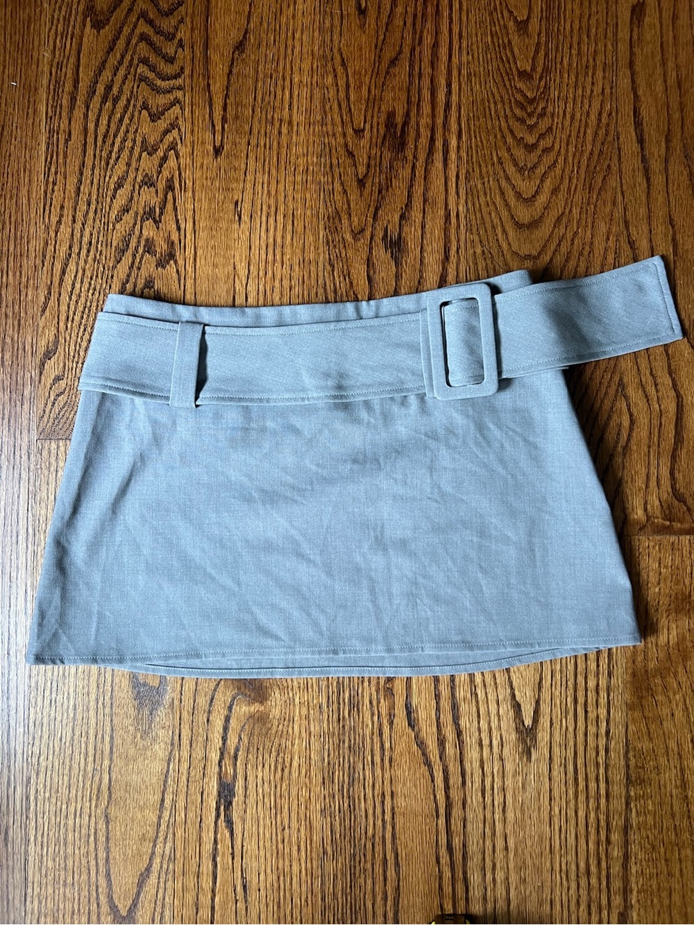 Abound Light Gray Mini Skirt with Removable Belt